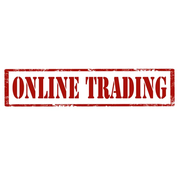 Online Trading pieczęć — Wektor stockowy