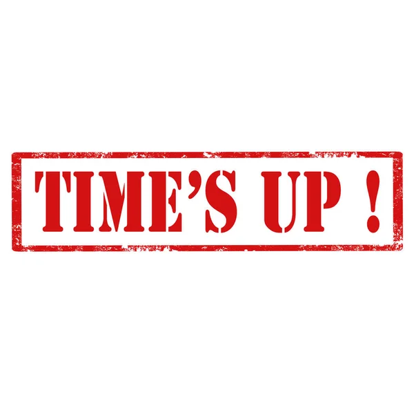 Time's Up!-червоний штамп — стоковий вектор