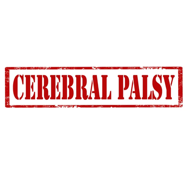 Cerebral Palsy-stamp — Stock Vector