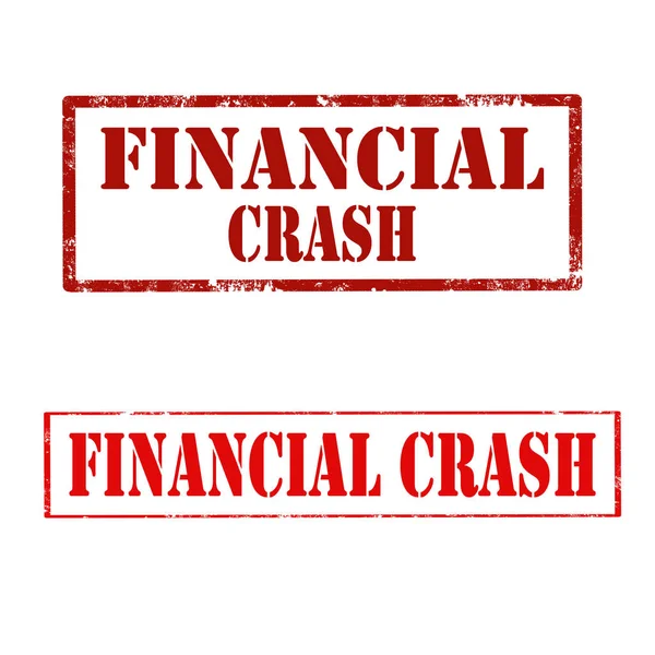 Timbres financiers Crash — Image vectorielle