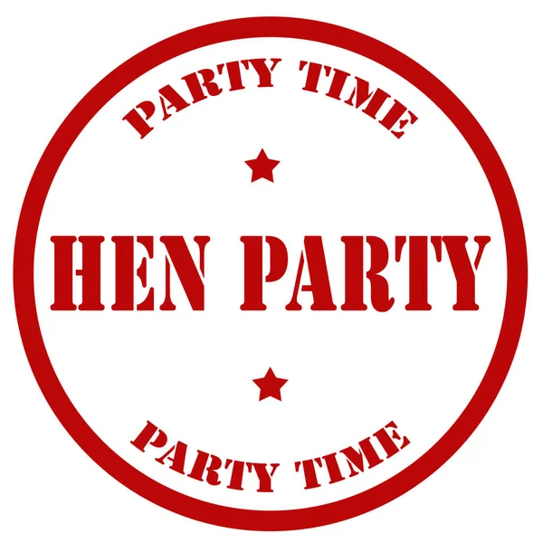 Hen Party-stamp — Stock Vector