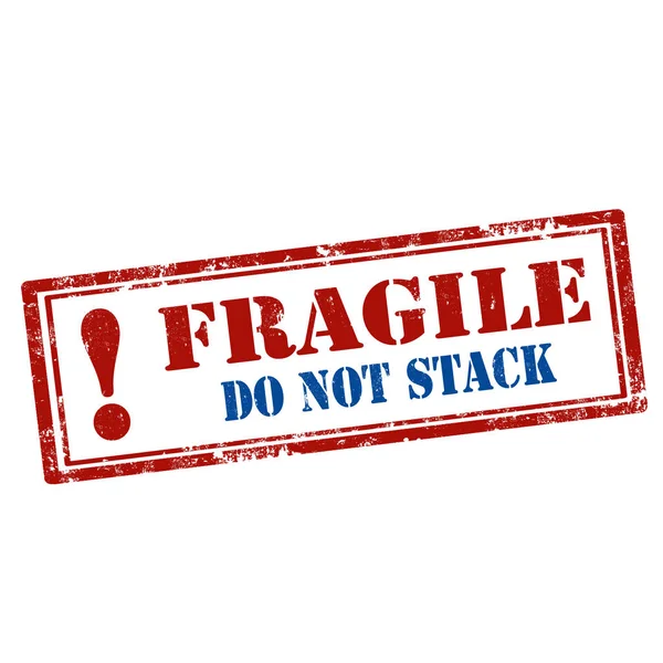 Fragile-Non impilare — Vettoriale Stock