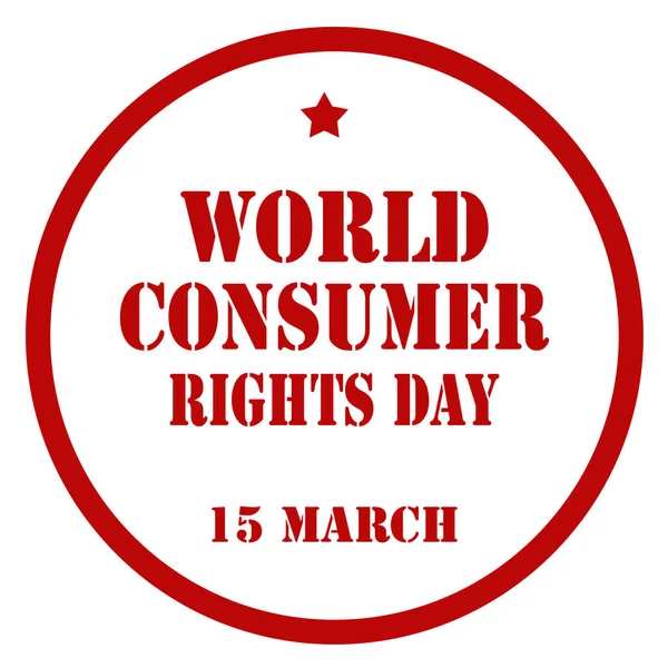Día mundial de los derechos de los consumidores — Archivo Imágenes Vectoriales
