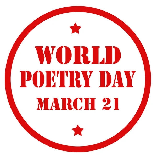 Światowy dzień poezji — Wektor stockowy