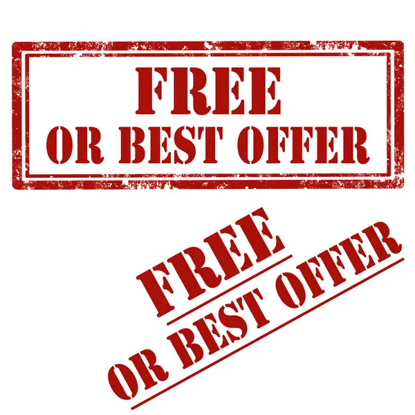 Free Or Best Offer — Stock Vector