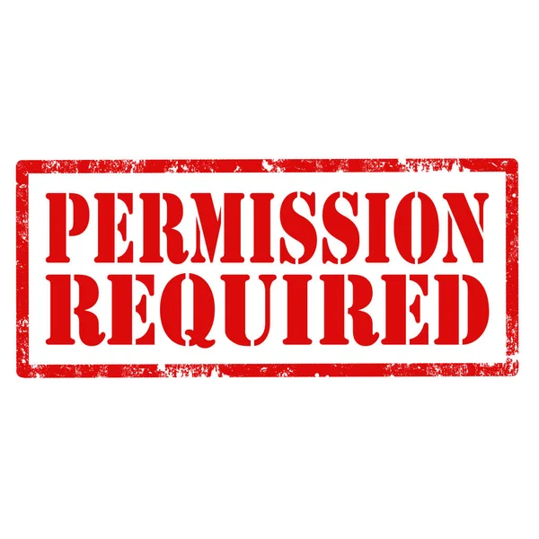 Permission Required-stamp — Stock Vector