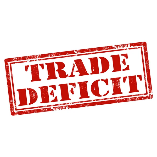 Trade Deficit-stamp — Stock Vector