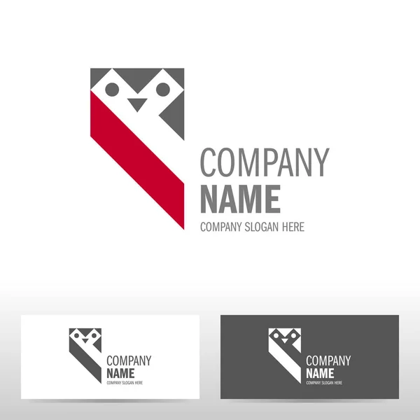 Дизайн логотипа компании с совой — стоковый вектор