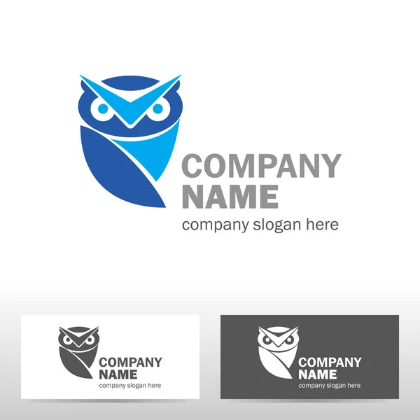 Design de logotipo de negócios com coruja — Vetor de Stock