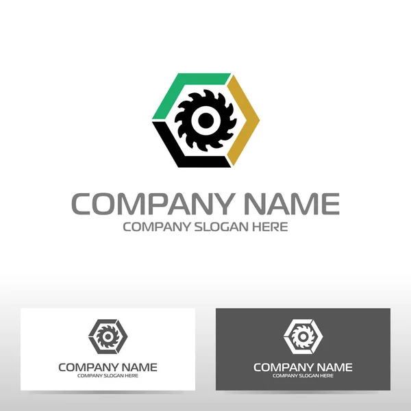 Olja industrin Logotypdesign. Vektorillustration — Stock vektor