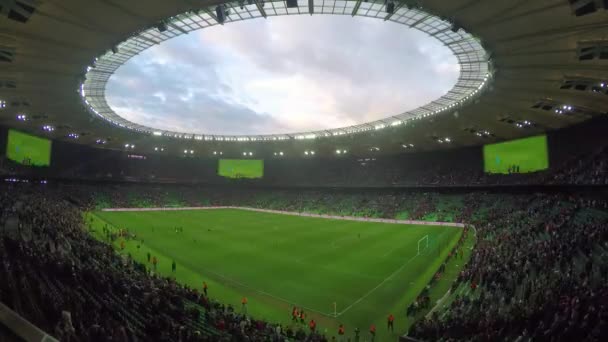 Krasnodar stadion labdarúgó labdarúgó mérkőzés Timelapse — Stock videók