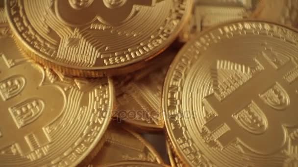 Bitcoin criptomoneda moneda — Vídeos de Stock