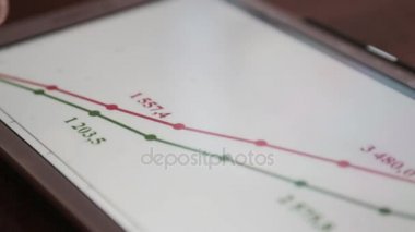 Tablet Pc, dokunmatik yüzey ile çalışma iş adamı