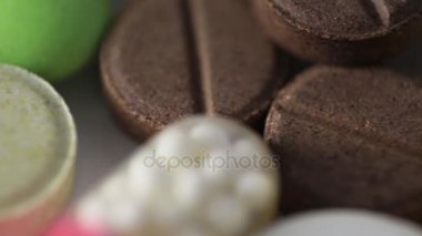 Farklı ilaç hapları close-Up