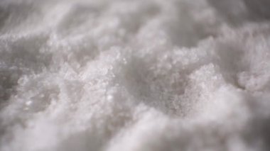 Tuz tahıl kristalleri. Deniz tuzu yakın çekim