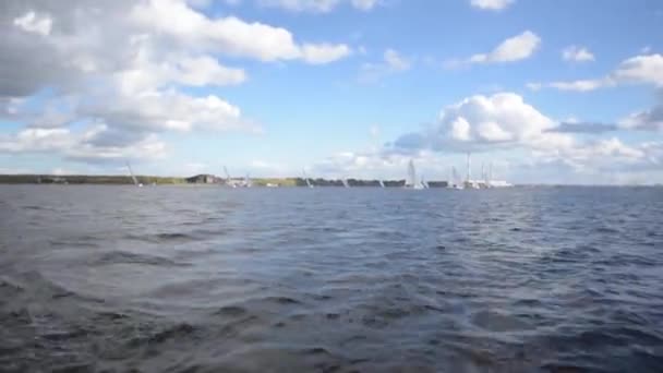 Segelboot Regatta Yachtsport Rennjolle — Stockvideo