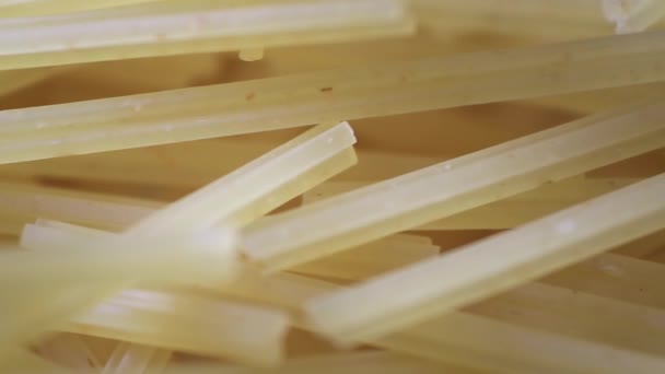 Food Spaghetti. Macro Shot. Uncooked Pasta — Stock Video