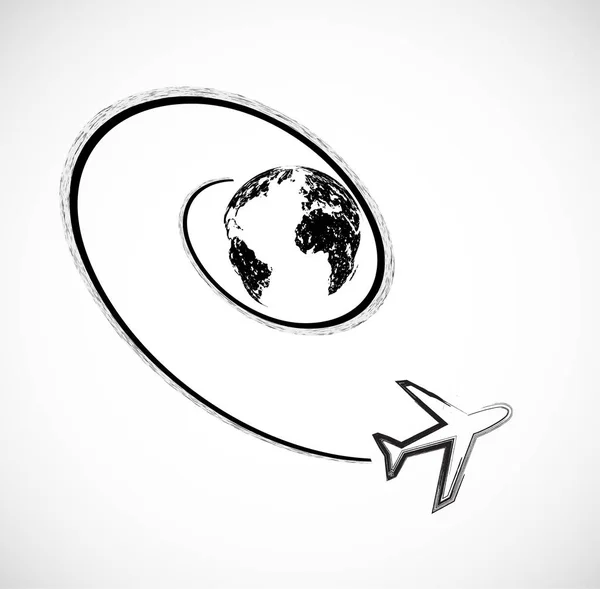 Grunge seyahat arka plan ile dünya. Dünya Haritası. Vektör tasarımı.