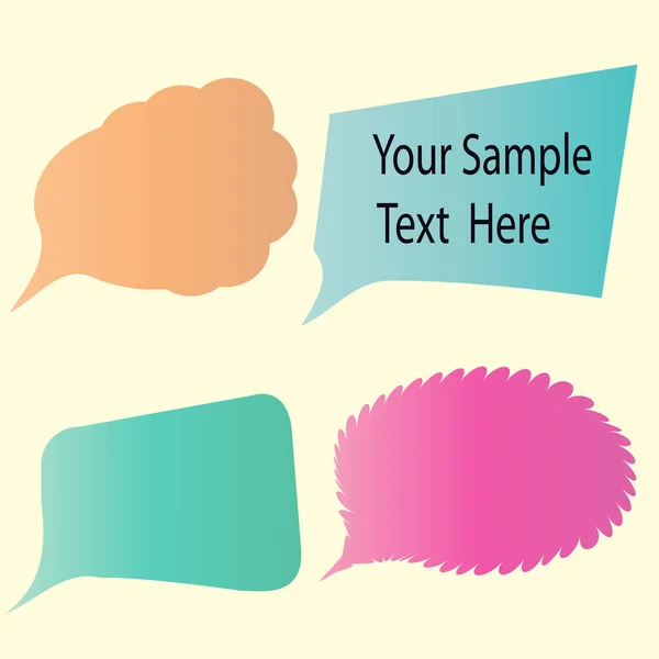 Retro çizgi roman kabarcık konuşma kümesi. . Vektör