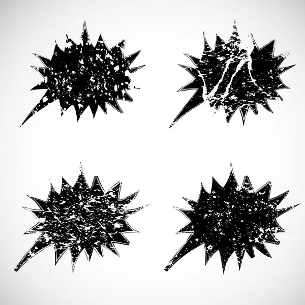 Retro çizgi roman kabarcık konuşma kümesi. Fırça darbesi. Vektör