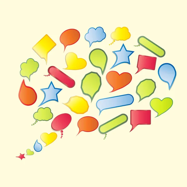 Büyük Retro çizgi roman kabarcık konuşma. Vektör