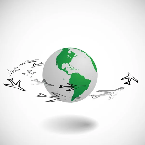 Kentsel seyahat ve Turizm arka plan ve Infographic. Dünya harita dünya. Logo tasarım. 