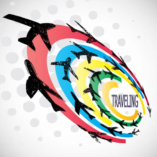 Kentsel seyahat ve Turizm arka plan ve Infographic. Dünya harita dünya. Logo tasarım. 