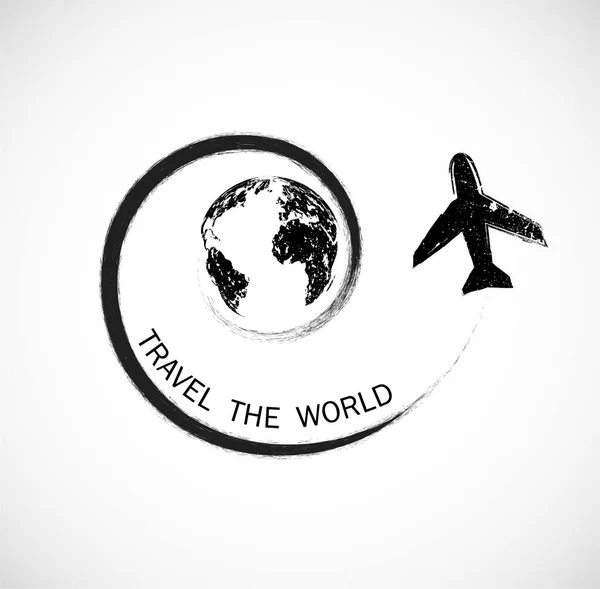 Kentsel seyahat ve Turizm arka plan ve Infographic. Dünya harita dünya. Logo tasarım. 