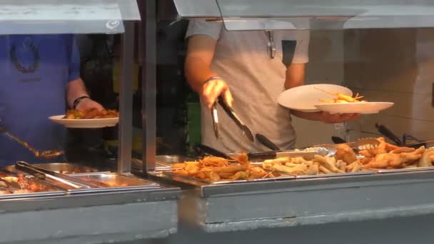 Fast food. Çin mutfağı. — Stok video