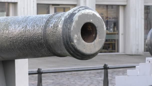 Стародавні військових гармати . — стокове відео