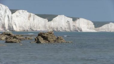 Seaford. Yedi Kızkardeşler beyaz kayalıklarla.