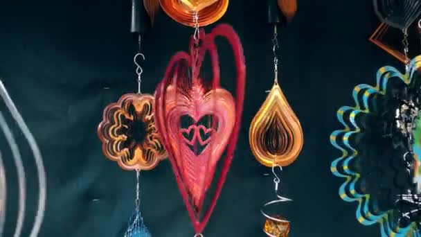 Souvenir - swirling hearts. — Stock Video