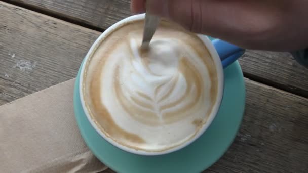 Ранкова чашка кави . — стокове відео