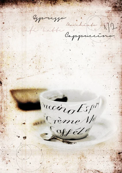 Grunge Coffee Cup — Stock Photo, Image