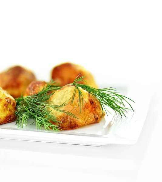 Roast Potatoes with Dill — Stock Photo, Image