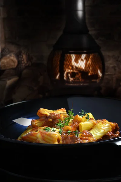 Bolognese makarna fırında — Stok fotoğraf