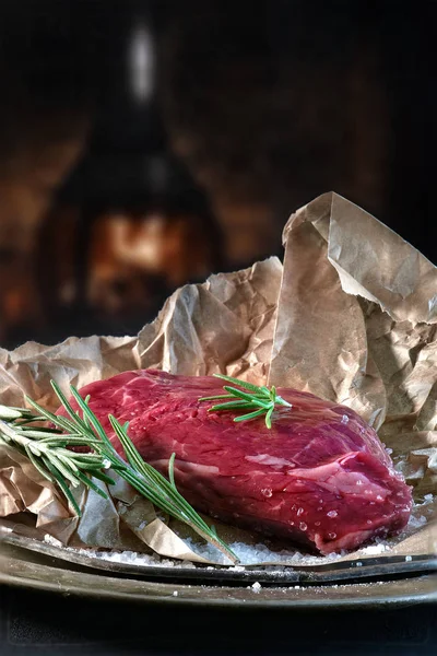 Uncooked Rump Steak — Stock Photo, Image