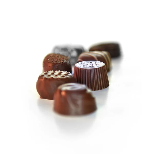 Donkere likeurtje chocolade — Stockfoto