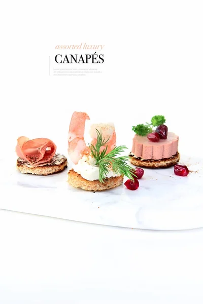 Assorted Luxury Canapes IV — Stock Photo, Image