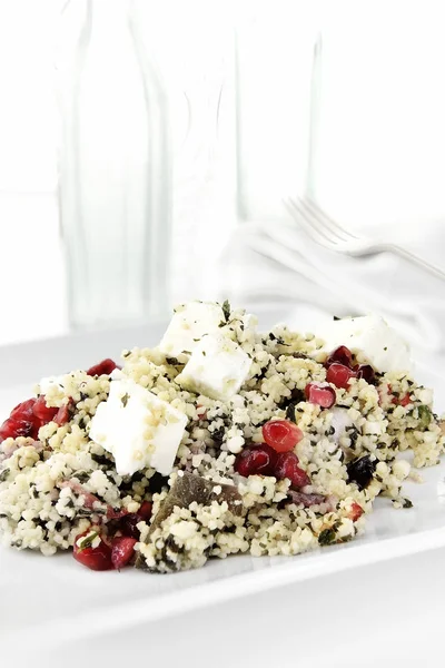 Greek Feta Couscous Salad — Stock Photo, Image
