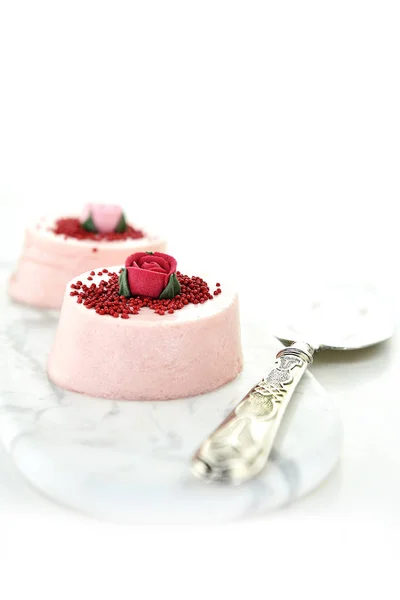 Dessert crème fraise — Photo