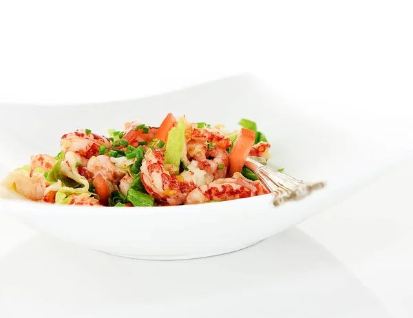 Crayfish Tail Salad — Stock Photo, Image