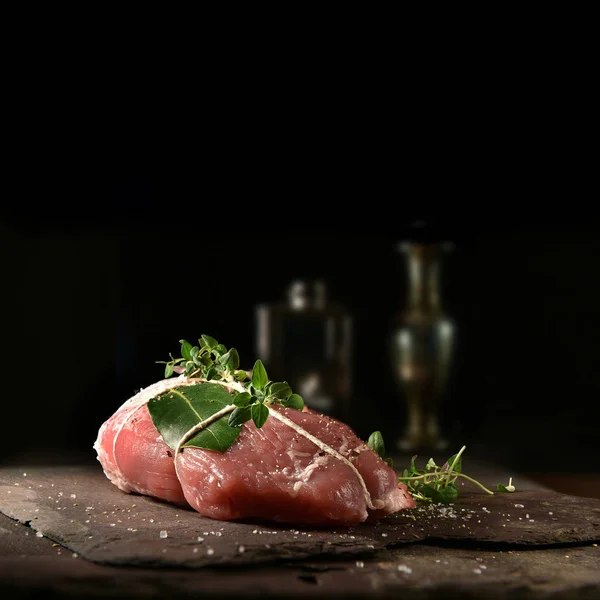 Uncooked Pork Loin Fillet 2 — Stock Photo, Image