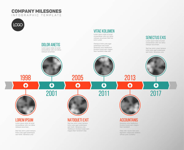  Template with circle photo placeholders