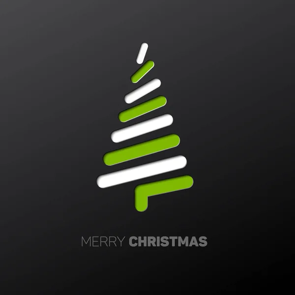 Χριστουγεννιάτικη κάρτα με δέντρο — Διανυσματικό Αρχείο