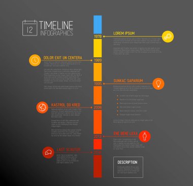 vektör Infographic zaman çizelgesi raporu şablonu 