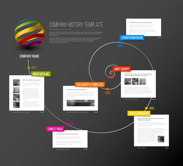 Företagsmall infographic översikt design — Stock vektor