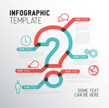 r soru işareti Infographic şablonu