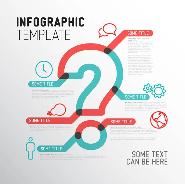 R Modèle d'infographie du point d'interrogation — Image vectorielle