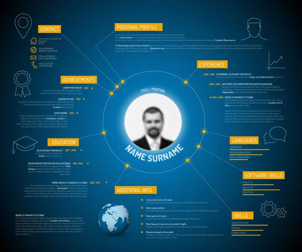 Plantilla de CV minimalista original — Archivo Imágenes Vectoriales